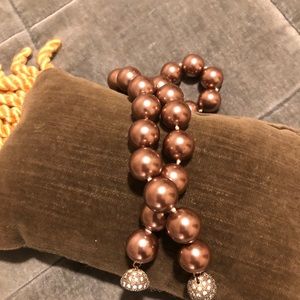 Dyed chocolate faux Tahitian pearl10mm-13mm